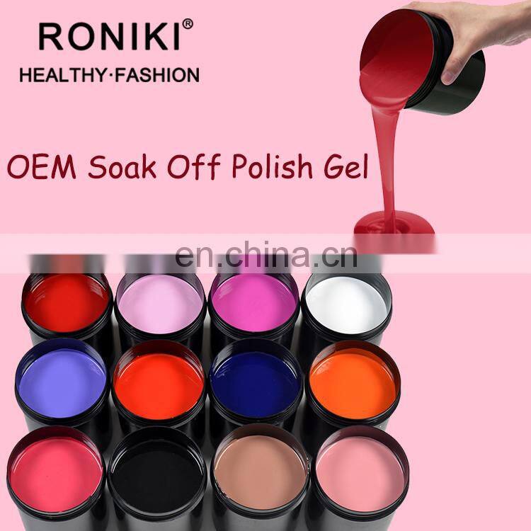RONIKI maunfactures free sample 1 kg bulk package nail gel uv gel polish