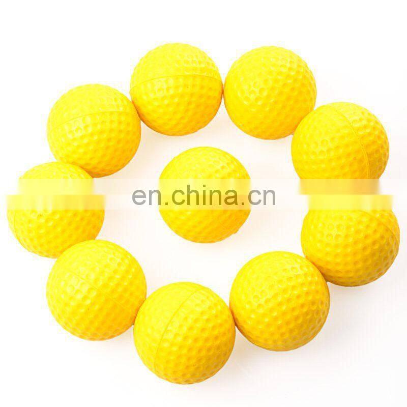 Yellow PU Foam Golf Balls Sponge Elastic Indoor Outdoor Practice Training