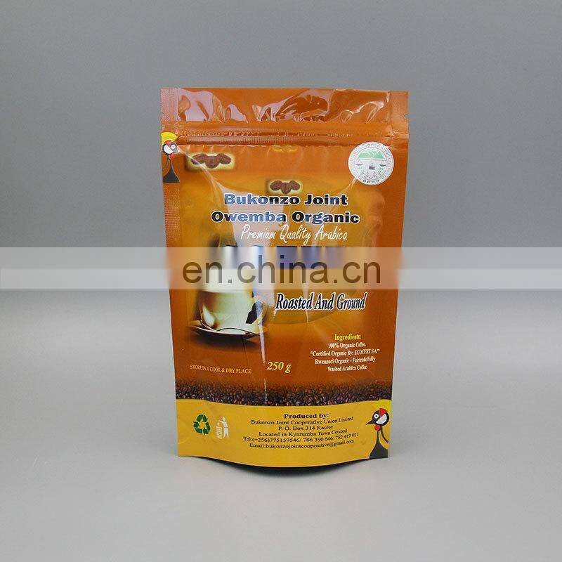 aluminum foil coffee body scrub packaging bag with custom logo