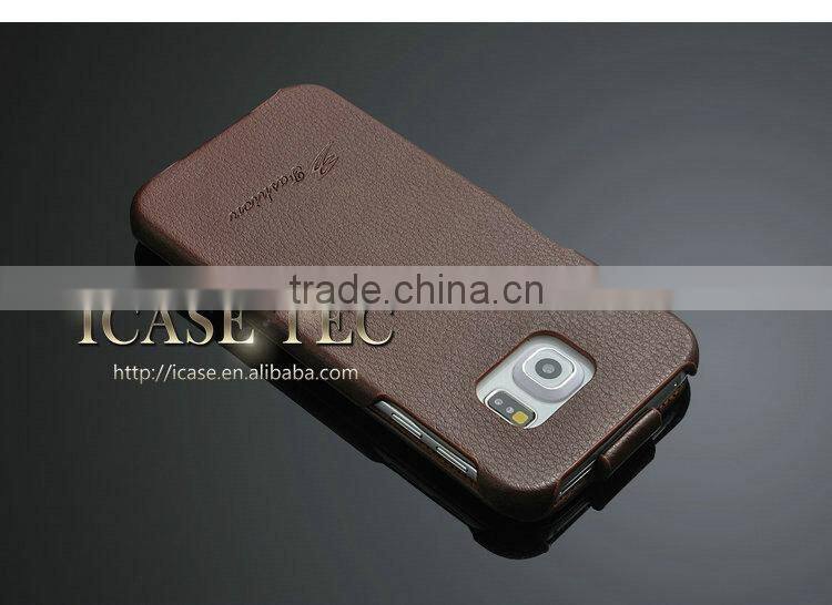 iCasetec Flip Leather Wallet Stand Case for Samsung Galaxy S6 edge