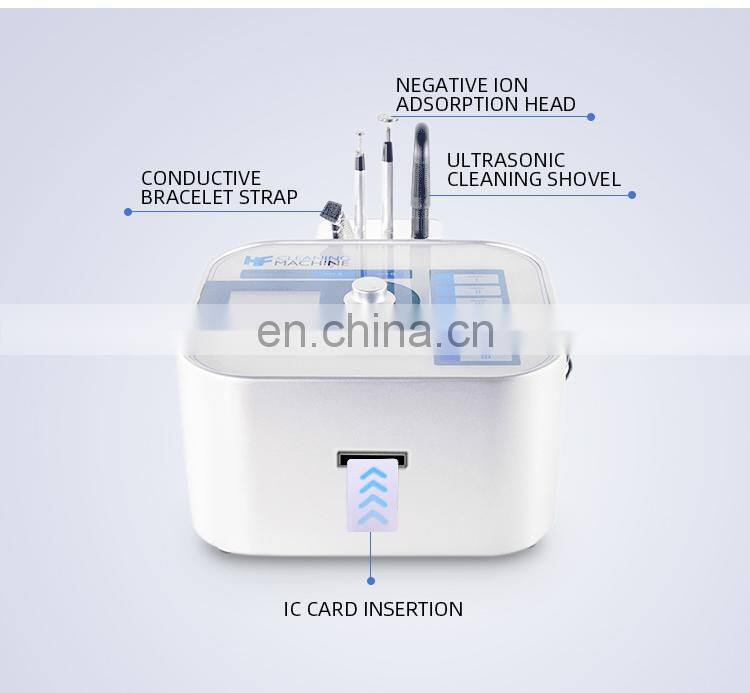 2 IN 1 Negative Ion Facial Deep Cleaning Instrument High Frequency Sonic Cleaning Skin Lifting Rejuvenation Eye Care Machine
