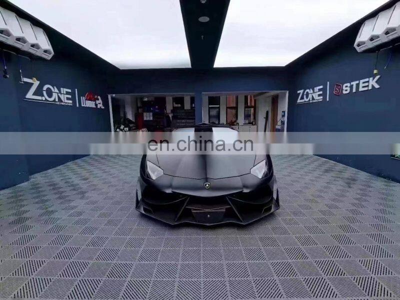 Runde Half Carbon Fiber DMC Style Front Bumper Rear Bumper Rear Lip Spoiler For Lamborghini Aventador LP700 LP720 Body Kit