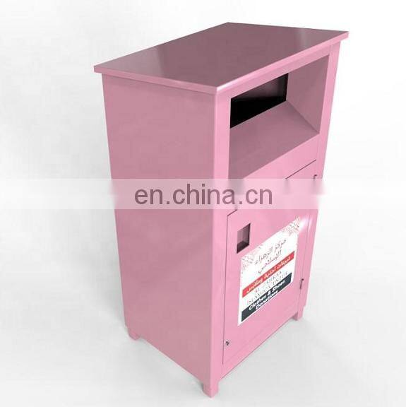 Galvanized Bin Storage Containers Clothing Recycle Bin Clothes Donation Box Clothes Storage Box