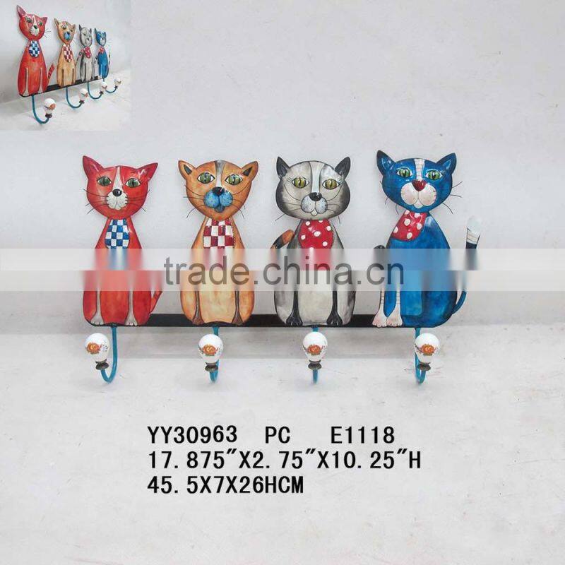 wholesale cheap metal wall four-hooks for home and bar use