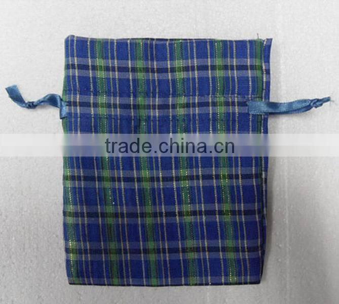 Red organza bag with drawsting and 1C printing for gift package