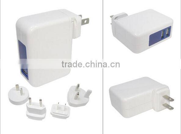 Portable travel charger 3.5/4.2A 4 ports Wall Charger