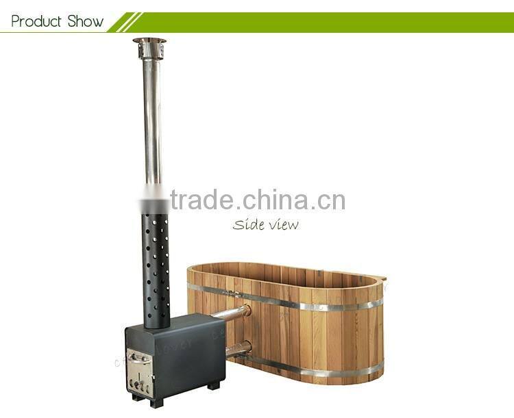 Hot sale beautiful indoor wood bathtub fired hot sauna spa tub