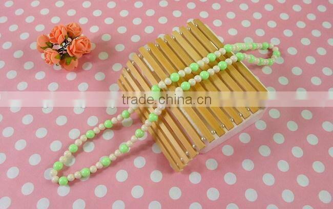 Colorful acrylic beads kids sweater necklace