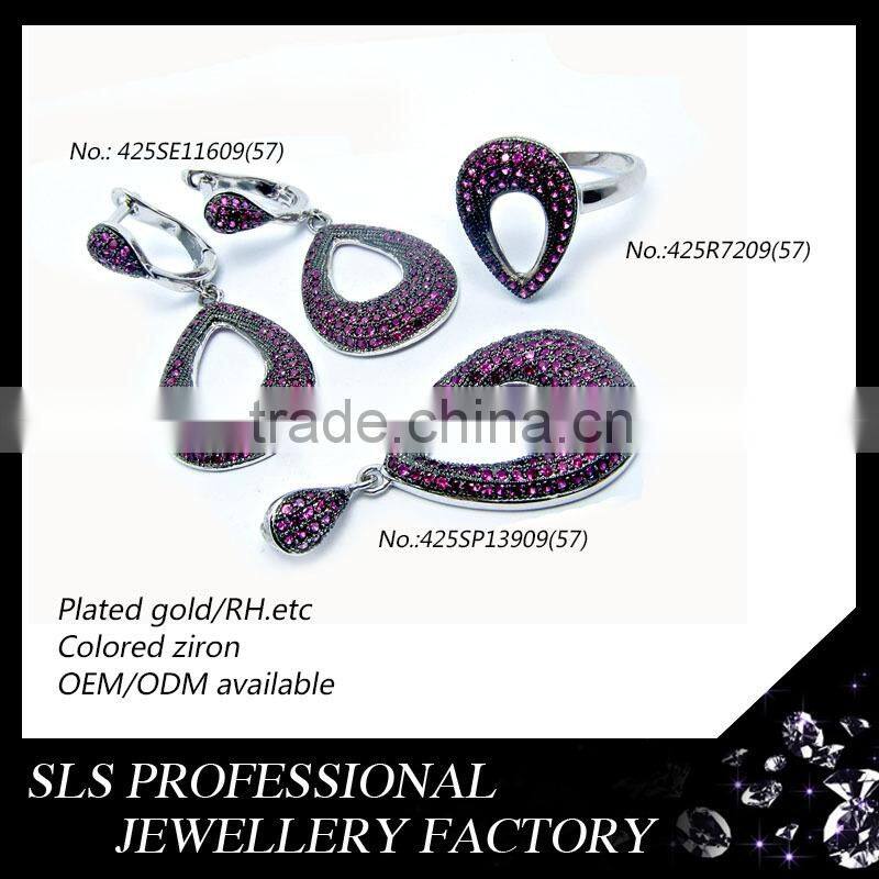 Saudi Arabian jewelry set with Ruby CZ jewelry gemstone jewelry supplies for making jewelry