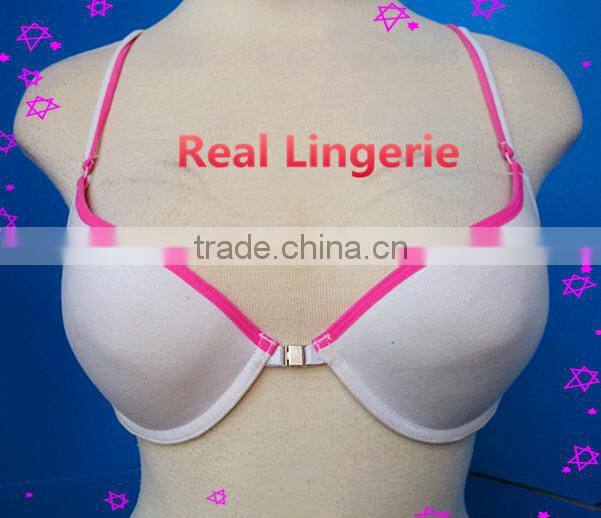 White Sport Bra, Front Closure