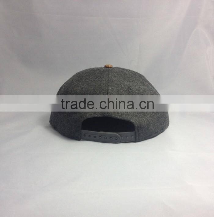 custom melton wool snapback cap wood brim 5 panel watermelon snapback hats