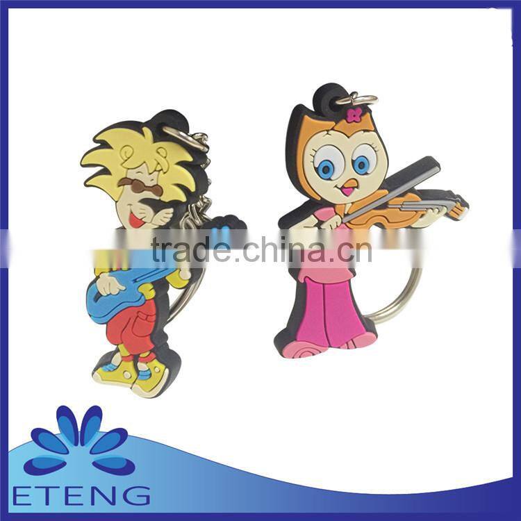 High-quality Economical fashion custom design rubber keyring