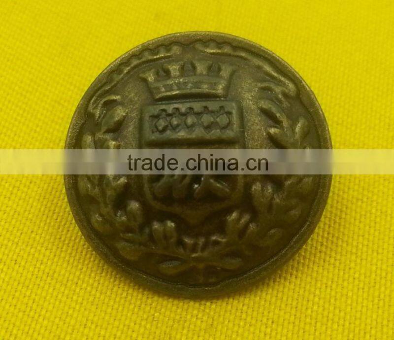 Metal Shank Button in Oxy Brass Color --- MJ1120