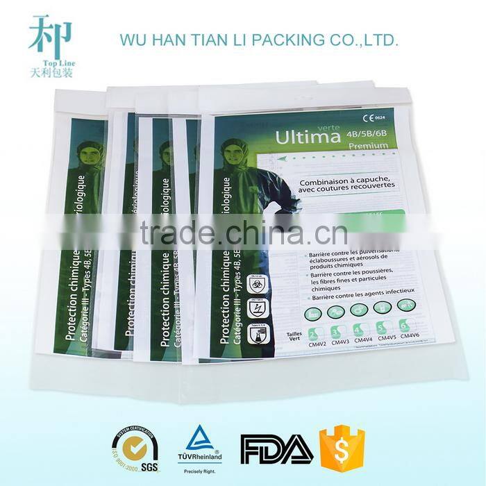 Colorful Printed Self Adhesive Seal OPP Plastic Bag With Header