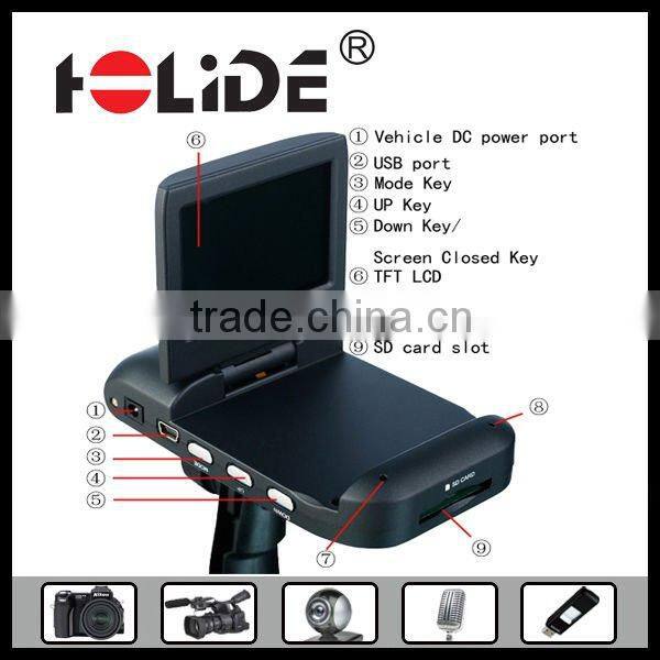 720P car camera with 120 degree wide angle lens DVR01A