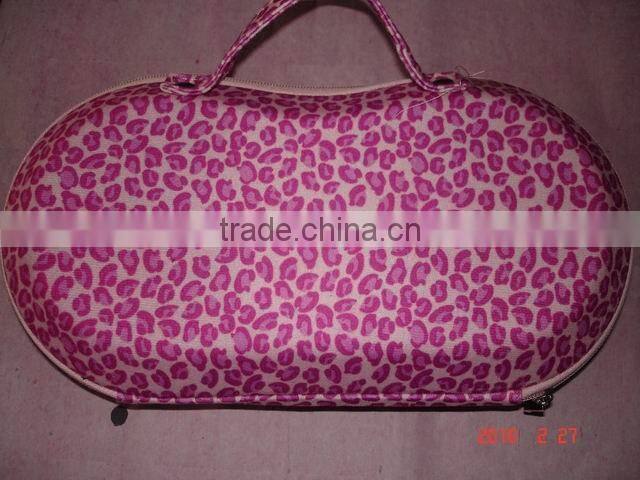Leopart print EVA bra travel bag/case/box to travelling for ladies