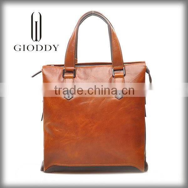 Famous brand 2014 wholesale camel leather bags for men