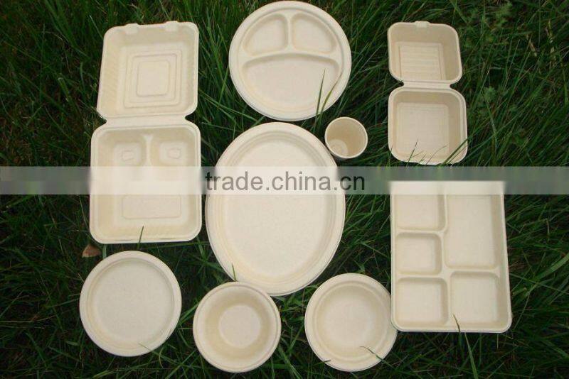 Eco friendly disposable bamboo fibers tableware