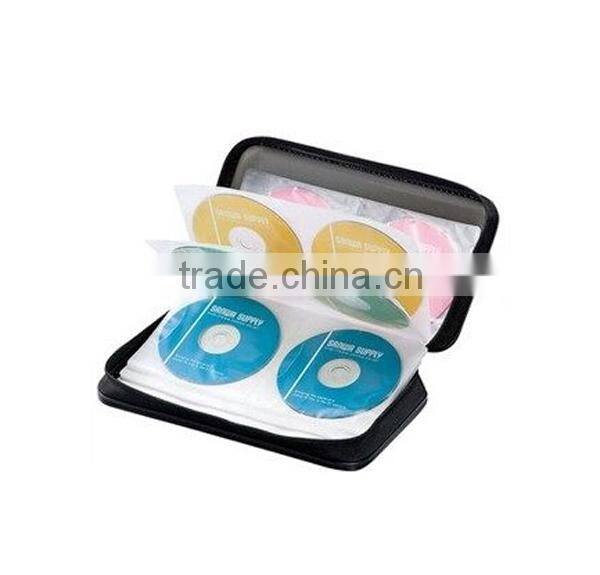 Factory Hot Sell Fashion Leather cd dvd storage case with handle