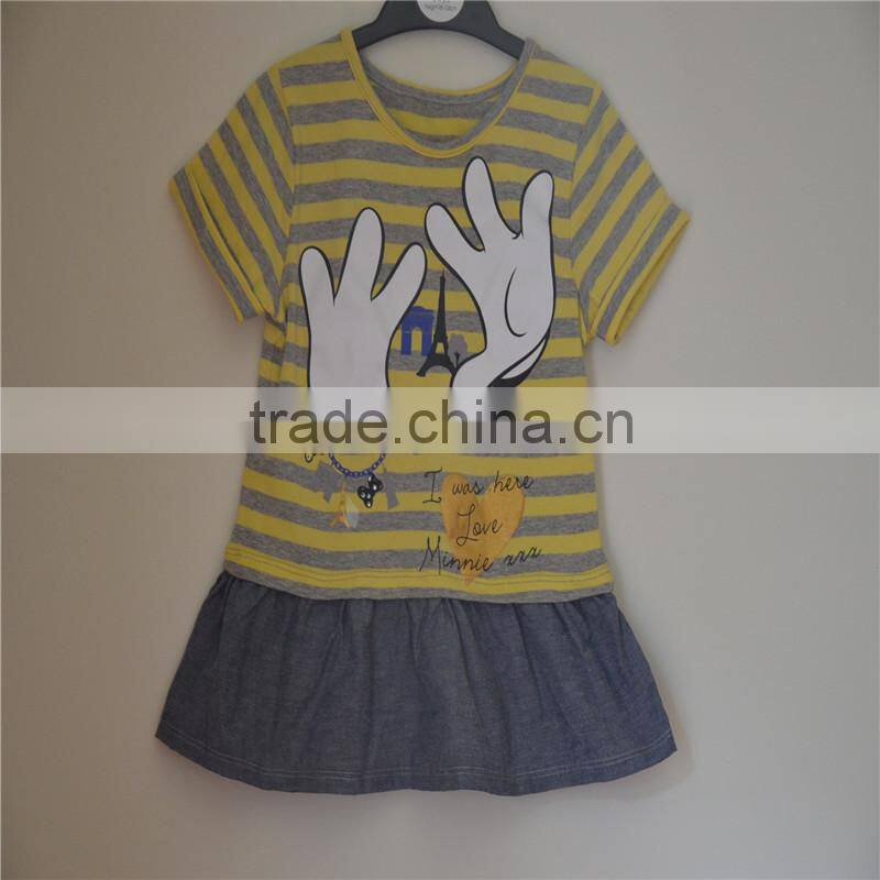 baby girl Tshirt dress,summer kids clothing dress,Custom Children Girl T Shirt Dress