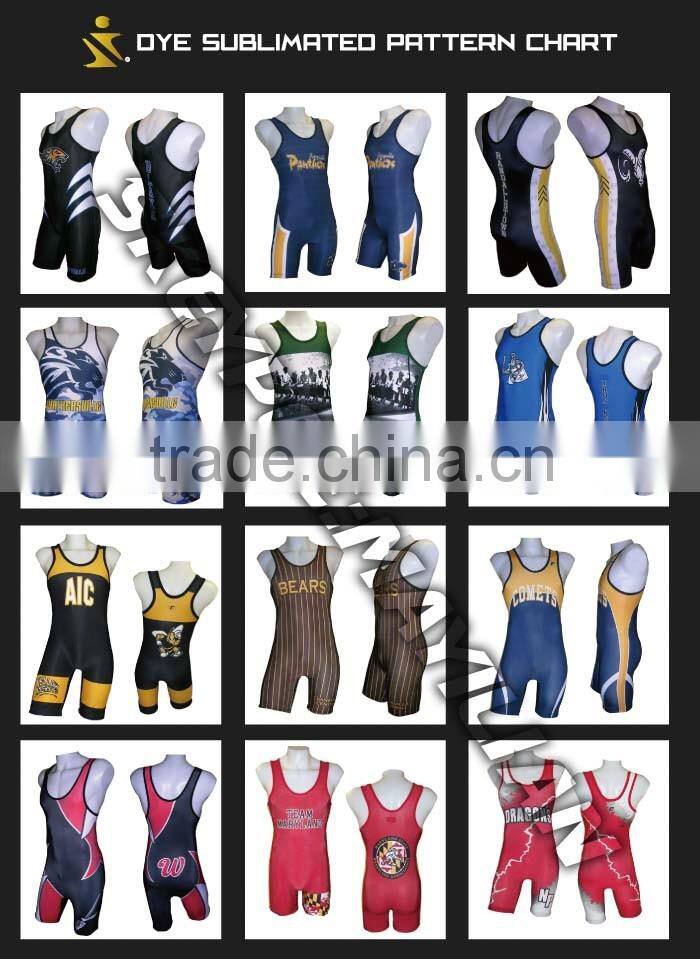 China cheap wrestling singlets for mens wholesale custom breathable sublimated wrestling singlets