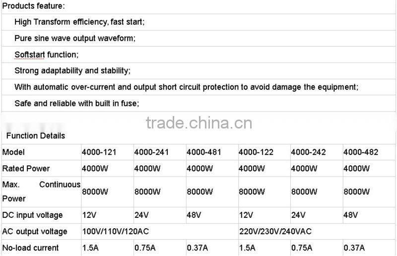 inverter solar 1000w 2000w 3000w 4000w 5000w 6000w