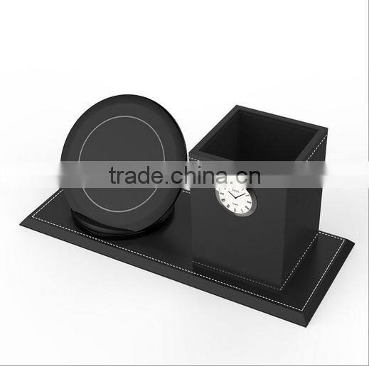 new product Multifunctional Pen Holder Pencil Container with Timer Alarm Clock with quick charging wireless charger