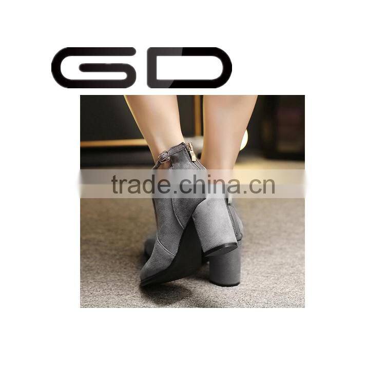 GD high quality suede material comfortable breathable lining booties shoes for women