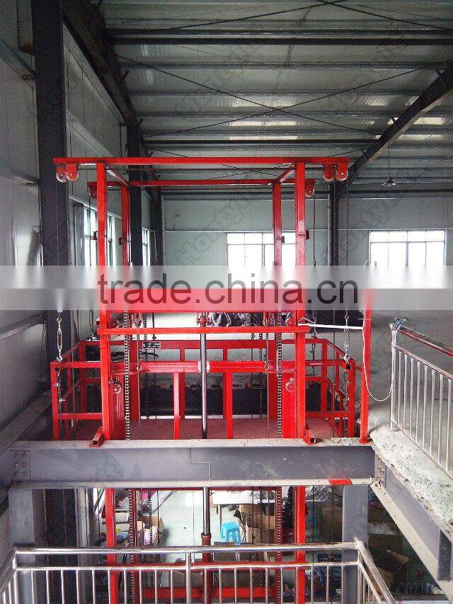 China supplier offers cheap cargo lift 4 meter height elevator/outdoor lift elevators