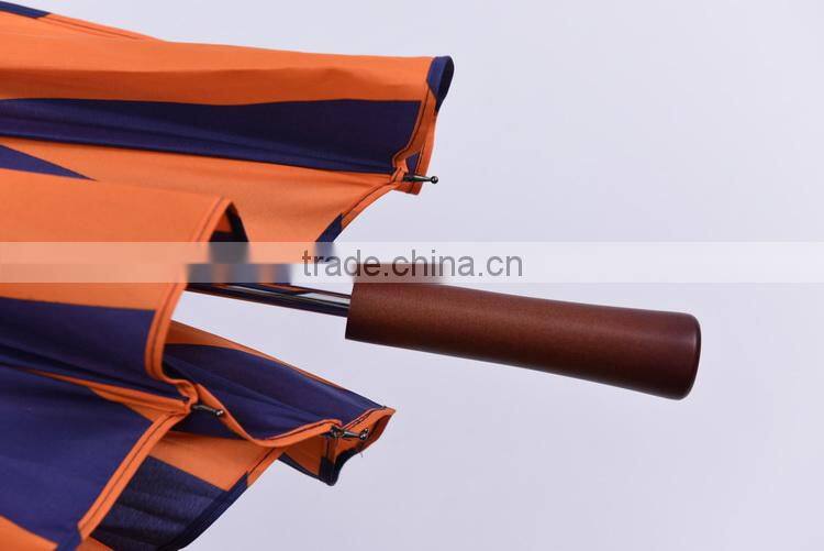 wood hadle yellow/blue big hat umbrella
