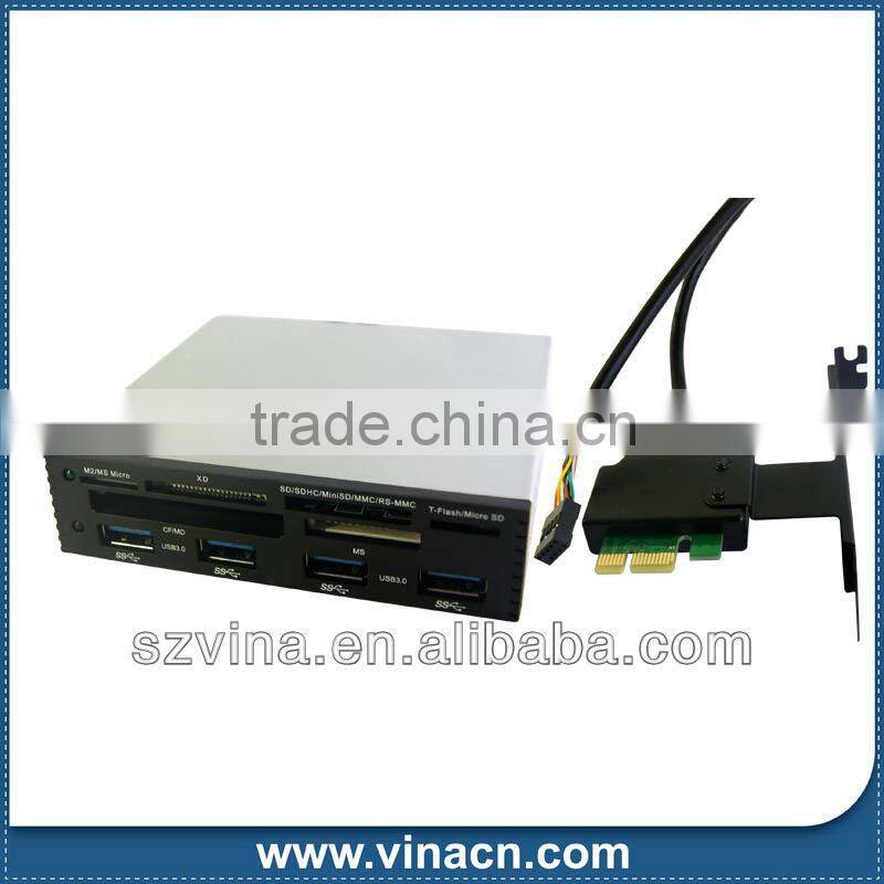 3.5" USB 3.0 Internal Combo USB 3.0 3 Ports HUB + USB 3.0 All in One Card Reader