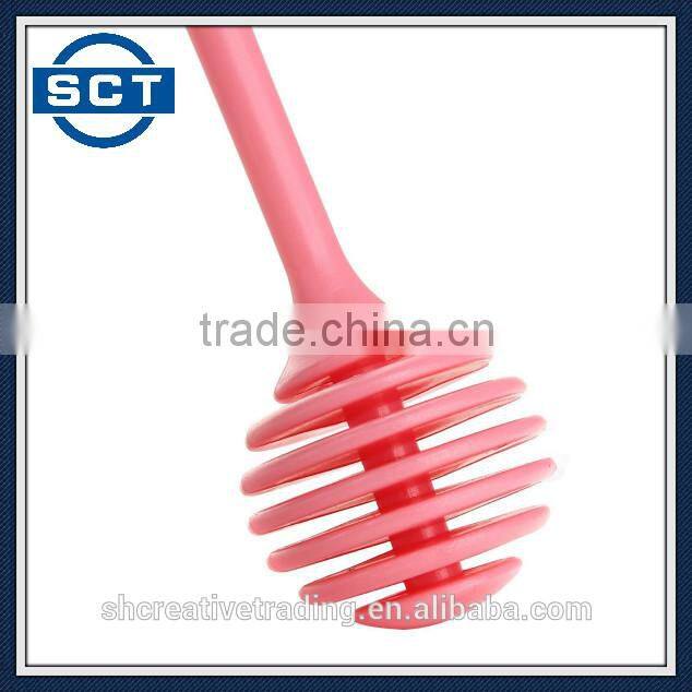 Plastic Long Handle Spiral Head Honey Sugar Dipper Stirrer Stick