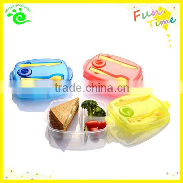 Custom Logo BPA Free Plastic food container 3 compartment microwave