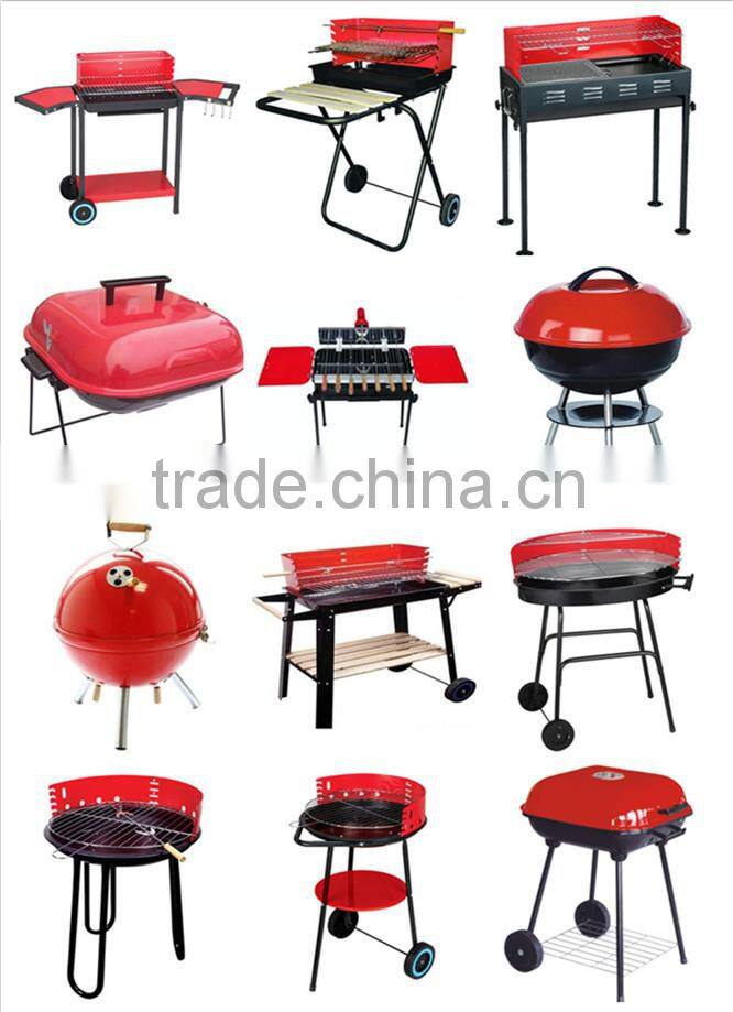 Outdoor camping folding charcoal barbecue stove