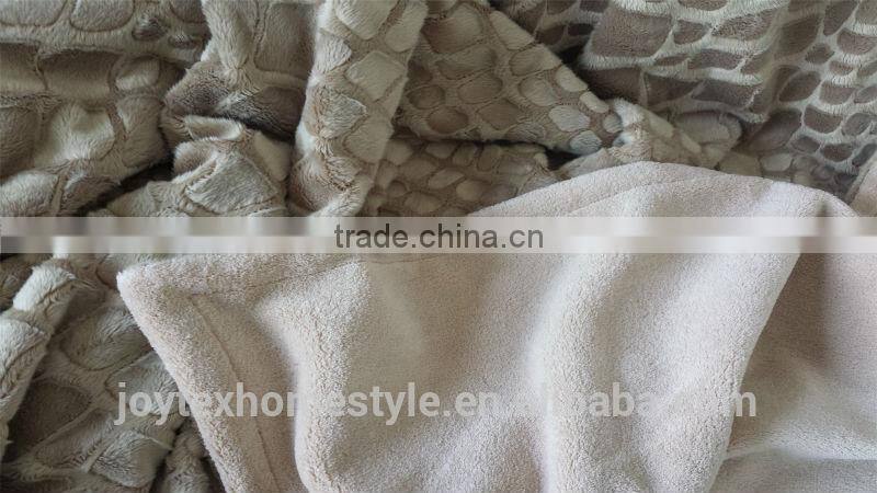 2014 New Arrival Embossed Micromink & Coral Fleece Blanket/Thick Double Layer Fleece Blanket/Warm Blankets For Winter