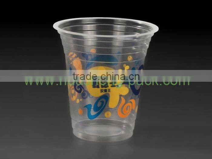 transparent 12oz disposable plastic cups