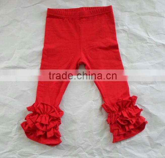 Wholesale baby ruffle shorts soft knit cotton baby icing ruffled shorts