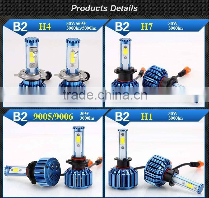 WEIKEN B2 60W COB 9006 led headlight, car h4 led headlight bulbs