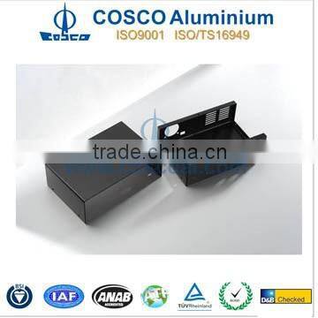 Black Anodized Extruded Aluminium Box Enclosure with CNC processing