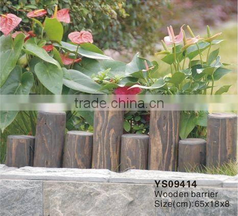 outdoor solid wooden garden fence/100% round wood fence
