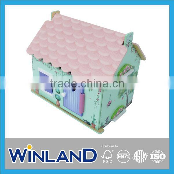 Pretend Play Unique Wooden Small Doll House