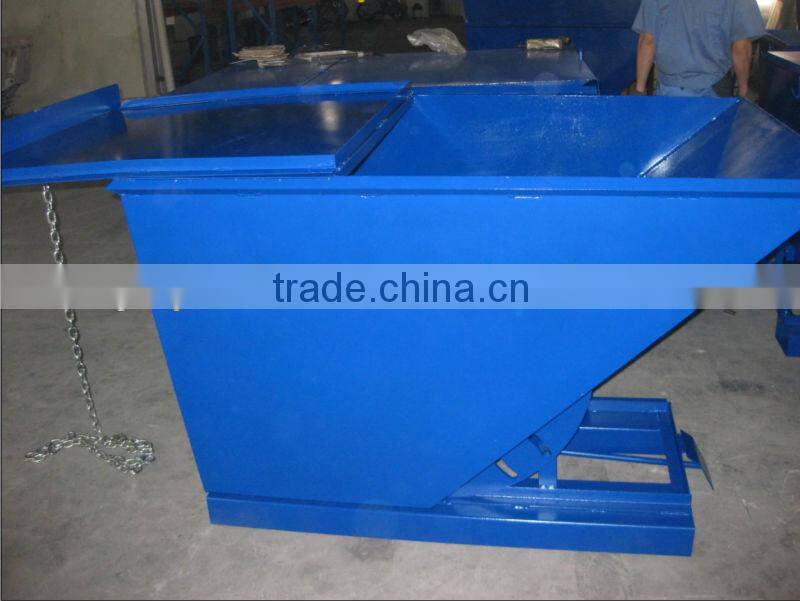 forklift steel tipping bins with cover