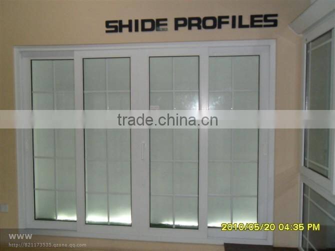 solid sliding door and forsted carved PVC door