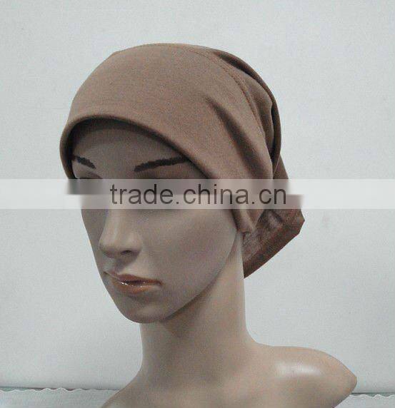 C002 plain tube underscarf with stiff on front,cotton underscarf and hats