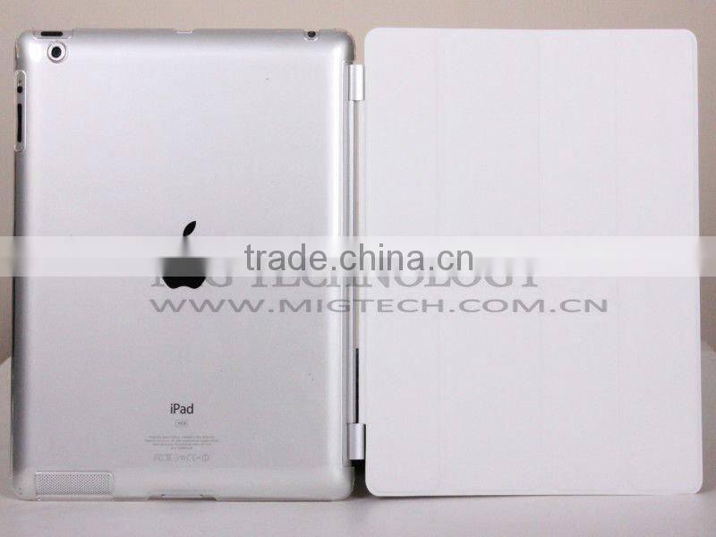 Smart cover with back hard cover for ipad2 3, for ipad 3 case