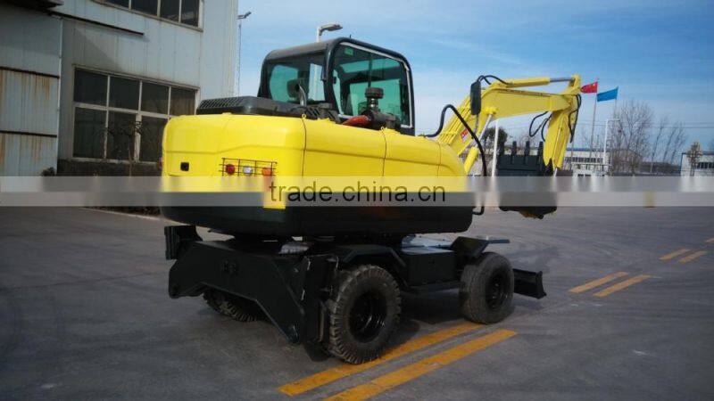 8T ZE980W small wheel excavator with CUMMINSS engine,2 years warranty , A/C ,for sale