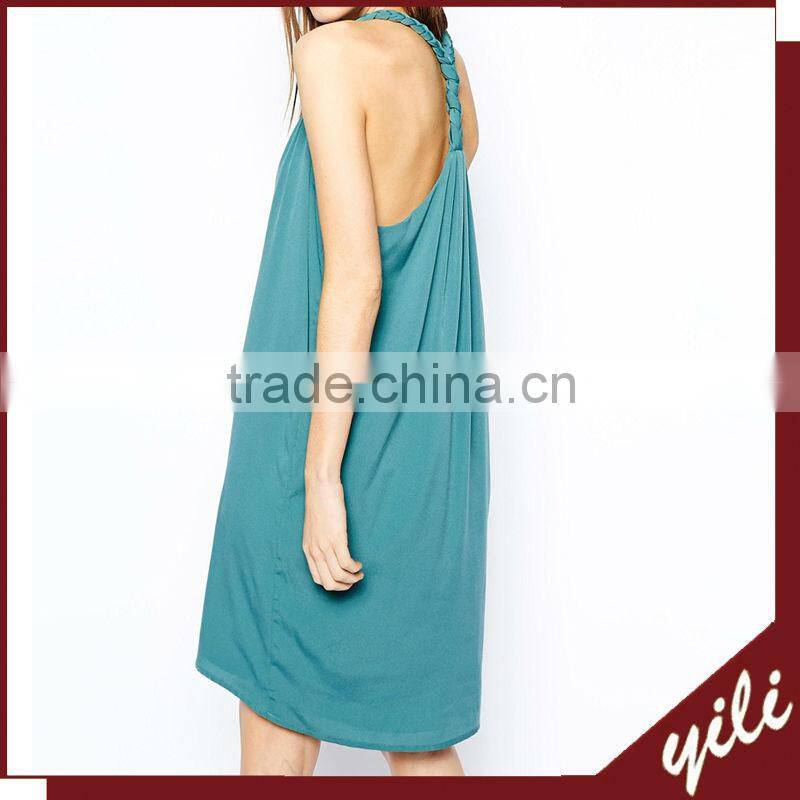 2014 hot sales Zipper neck fashion design small girls dress