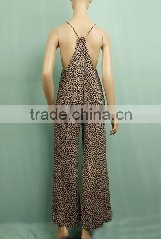 2016 S/S new design backless cut out spaghetti strap jumpsuits pant jumpsuits WP151032934