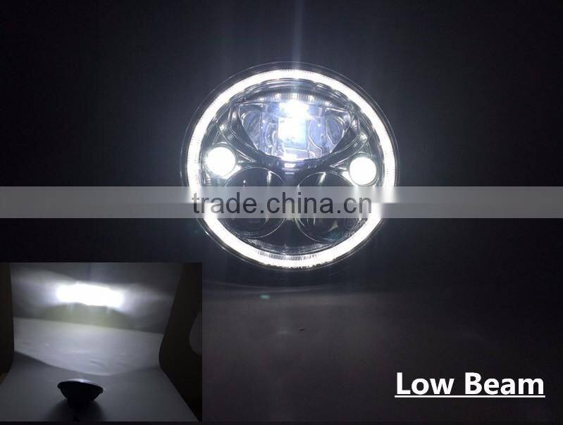 DOT And E-Mark Vortex 7 Inch LED Headlight White 6000K For 97-16 Jeep Wrangler JK LJ CJ Offroad