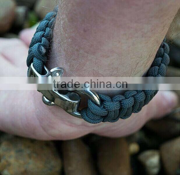 Yukai metal alloy colorful adjustable shackle clasp for paracord bracelet